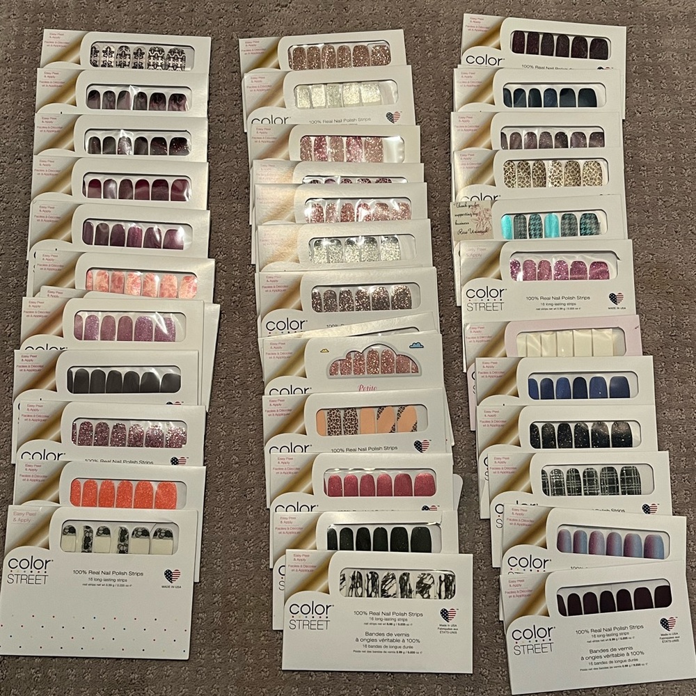 Various unopened Color street polish strips